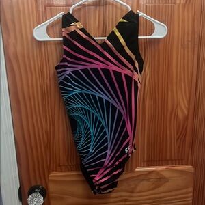 Gk Elite Colorful Swirl Pattern Leotard